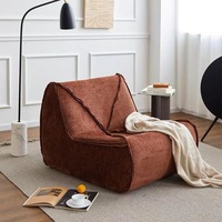 Canapé moderne carré de petite taille sans armature, rembourrage en éponge, canapé compressé sous vide, fauteuil une place, fauteuil de détente pour le salon