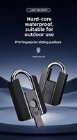 Serrure intelligente biométrique USB, contrôle par application TTlock, commodité sans clé, cadenas à empreintes digitales, alliage carré enduit de poudre, étanche IP67