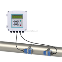 DN15-DN3600 High-Temperature Ultrasonic Flow Meter External Mounted Pipeline Instrument Chilled Oil Water OEM LCD Display High