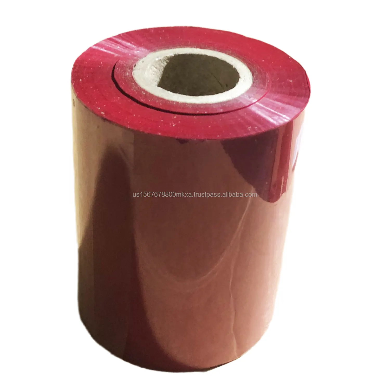 110mmx300m 4.33" x 984' Color red factory price barcode printer thermal transfer wax resin ribbon  barcode jumbo roll