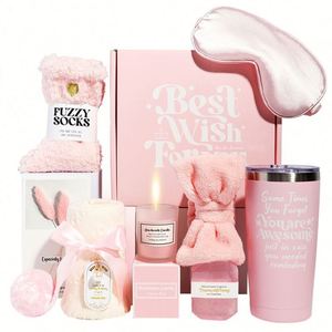 Ensemble cadeau de gobelets personnalisés avec logo, panier de luxe pour une détente et des soins personnels, souvenirs, tasse promotionnelle unique, boîte pour fille - Product Image 1