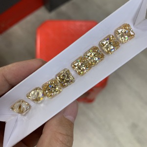 Wuzhou มอยส์ซอไนต์สีแชมเปญตัดสดใสขนาด5.5x5.5มม. ถึง10x10มม. ขายส่ง - Product Image 4
