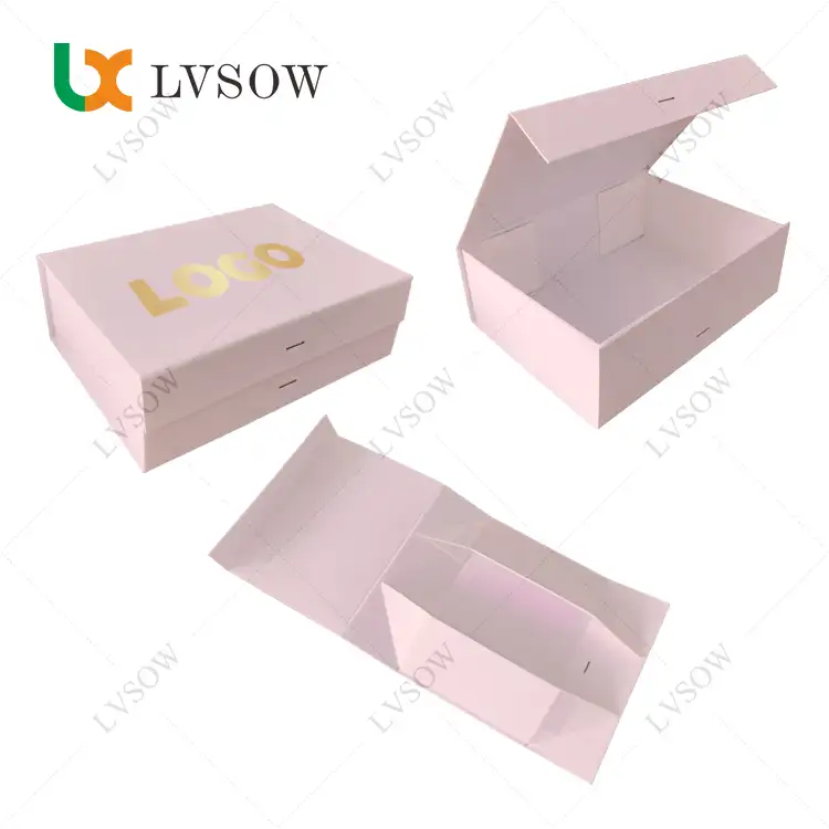Box Packaging Luxury Bridesmaid Paper Box Folding Wedding Gift Box Cardboard Shipping Custom Printed Magnetic Lid Ribbon Packaging Gift Box
