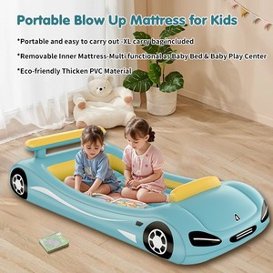 Children Inflatable Car Bed 202x115x57cm Flocked PVC Portable Air Mattress For Kids Indoor Play - Product Image 3