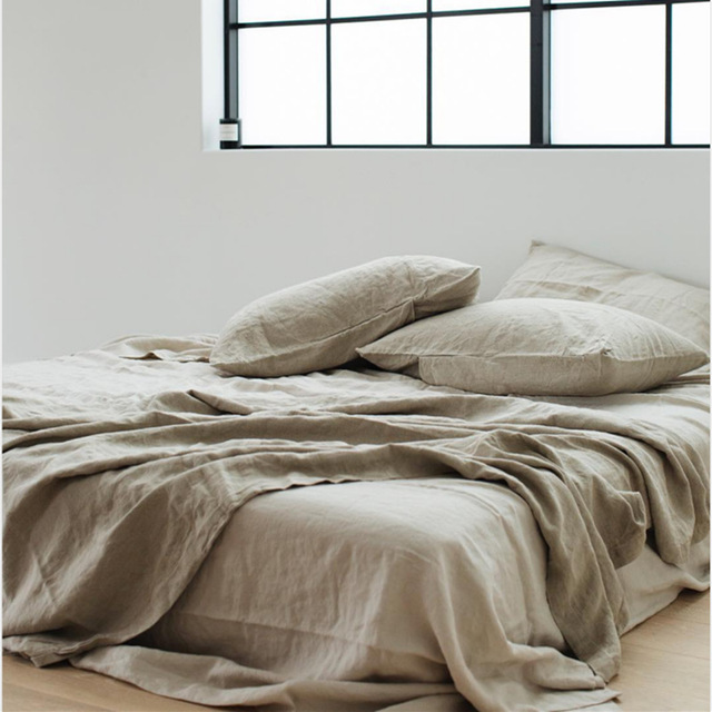 Customization Wedding Kit Linen Sheets Bedding Comforter Sets Luxury Factory Price French Linen Bed Sheets for Bedroom