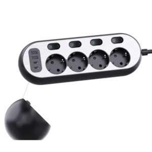 New Style Desk Socket with Switch 4 Outlet EU Standard Power Socket Extension Strip 16A <b>USB</b> Power <b>Plug</b> 2 <b>USB</b> and 2 Type-<b>c</b> - Product Image 2