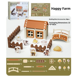 Bán Buôn Trẻ Em Của Lỗ Mộng Và Tenon Trang Trại Bãi Biển Động Vật Theo Chủ Đề Sáng Tạo Tay Trên Câu Đố Đồ Chơi Bằng Gỗ Xây Dựng Khối Cho Trẻ Em - Product Image 6