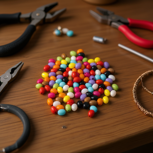 Perline Ovali Ilan 6x8mm Multicolore 18g per Creazione di Gioielli - Product Image 3