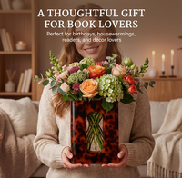 Vase à fleurs en acrylique premium personnalisé avec motif écaille de tortue, étanche, grande ouverture, décoration pour étagère et table basse
