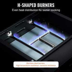 1 quemador comercial 16,9 \ "Heavy Duty Manual Flat Top Griddle Antiadherente Encimera Gas LPG Grill 13.000 BTU para restaurante - Product Image 6