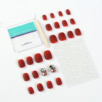French Tips couverture complète acrylique faux ongles portant patch d'ongle vente en gros Matte Press On Nails