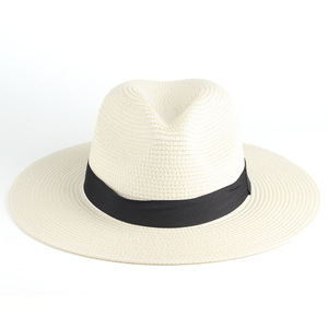 Chapeau de paille à large bord pour femmes et hommes, livraison gratuite, <span class=keywords><strong>2022</strong></span>, casquette de plage, tongs fédora, vente en gros - Product Image 3
