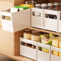 Boîte de rangement à angle droit profonde, tiroir de placard extensible pour cuisine, armoire, bureau, organisateur divers, matériau plastique PP