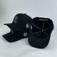 Gorra de Béisbol Negra Lisa Bordada con Correa Ajustable de Marca Premium para Aventuras al Aire Libre, Venta al Por Mayor