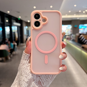 เคสโทรศัพท์แม่เหล็กสีตัดกันสุดฮิตสำหรับ iPhone 17 Pro Max 16 15 <span class=keywords><strong>Plus</strong></span> ขายส่ง ฝาหลังแบบด้าน ไฮบริด มีสินค้าพร้อมส่งเร็ว - Product Image 5