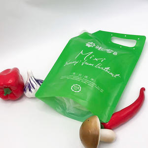 Impression couleur 3kg Emballage en plastique PE Sac aspetique inodore Stand Up Pouch Spout Pouch avec poignée pour le riz Autres aliments - Product Image 3