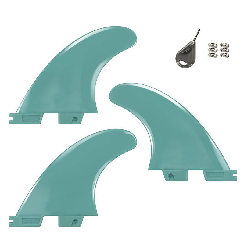 Clé bleue (gauche, centre, droite) avec 6 vis