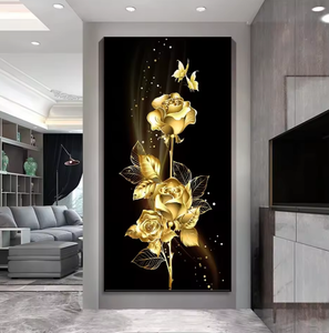 Arte Moderna Fiore Brillante Poster Stampato su Acrilico con Cornice Ecologica Decorazione Murale Dipinto Acrilico <span class=keywords><strong>di</strong></span> Fiori per Soggiorno - Product Image 1