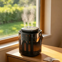 Humidificateur intelligent USB de grande capacité 3L avec veilleuse et hygromètre pour chambre à coucher, bureau, rechargeable