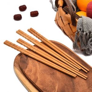 Palillos de Bambú Carbonizado Ecológicos para Restaurantes, Hoteles y Hot Pot - Utensilios de Madera Reutilizables y Duraderos - Product Image 4