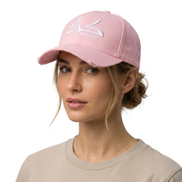 Casquette de baseball décontractée personnalisée, effet vieilli, broderie à la main, jersey en popeline Oxford, aspect délavé et usé, motif léopard