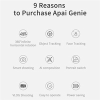 Apai Genie 360 rotasyon otomatik yüz izleme nesne izleme tutucu ile telefon kelepçe akıllı telefonlar için, GoPro, DSLR kameralar