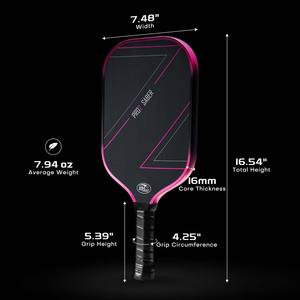 Palas de Pickleball Profesionales de Fibra de Carbono con Superficie Rugosa - Modelo GEN2 T700 para Entrenamiento, Diseño Portátil sin Bordes, Núcleo de Panal - Product Image 4