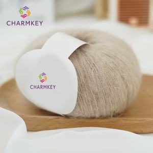 Charmkey, venta al por mayor, hilos de Mohair suaves, grosor medio, tejido a mano, ganchillo, gran oferta, hilos mezclados de <span class=keywords><strong>Mohai</strong></span> para suéter - Product Image 2