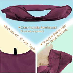 Custom 190T Polyester & Nylon Ripstop Washable Grocery Folding Tote <b>Bag</b> Reusable <b>PET</b> Foldable Shopping <b>Bag</b> with Printed Logo - Product Image 3