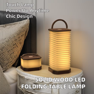 2025 New Arrival Vertical Accordion Folding Paper Lamp Handheld Led Rechargeable Rotating Night Light Company Promotional Gifts