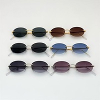 Lunettes de soleil tendance sans monture UV400 de haute qualité, à la mode, populaires, pour femmes et hommes, lunettes de soleil de luxe, designer, Hg 20230828-3