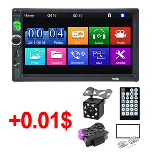 Universel 7010 double Din 7 pouces écran tactile lecteur autoradio stéréo 2din Autoradio prise en charge caméra de recul autoradio