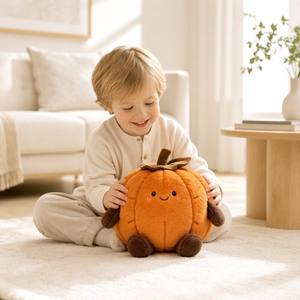 Peluche <span class=keywords><strong>de</strong></span> Calabaza Kawaii Ultra Suave con Cuerpo Segmentado para Regalo <span class=keywords><strong>de</strong></span> Cumpleaños o Halloween - Product Image 2