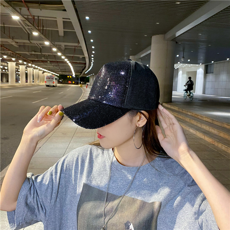 LYT73 Sequins Paillette Bling Mesh Baseball Caps for Women display picture 1