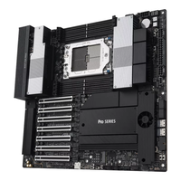 Motherboard Workstation Pro WS WRX90E-SAGE SE EEB dengan Soket AMD WRX90 Tunggal STR5, Mendukung DDR5