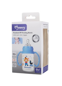 <span class=keywords><strong>Biberon</strong></span> personnalisé sans BPA pour bébé Momeasy 120ml <span class=keywords><strong>biberon</strong></span> de lait pour bébé PP standard avec poignées anti-colique - Product Image 6