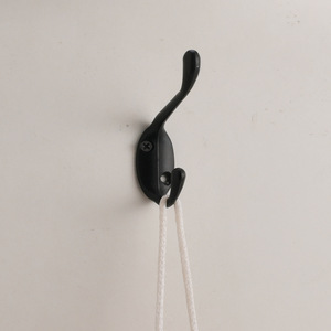 European Style Wall <b>Mounted</b> Coat Hook Zinc Alloy Single Hook For Door Or Wall Bathroom Use Antique Bronze Silver Gold Black - Product Image 4
