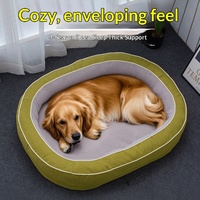 Großes Orthopädisches Elliptisches Hundebett Abnehmbares Kissen Feuchtigkeitsbeständiger Schwamm Verdickter Stoff Solide Modische Faser Für Alle Jahreszeiten