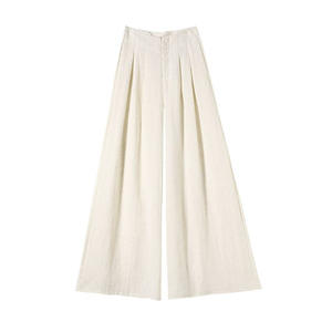 En stock, <span class=keywords><strong>pantalon</strong></span> de <span class=keywords><strong>costume</strong></span> en lin taille haute, nouveau pour l'automne, <span class=keywords><strong>pantalon</strong></span> ample à jambes larges, <span class=keywords><strong>pantalon</strong></span> décontracté droit, <span class=keywords><strong>pantalon</strong></span> long pour femmes - Product Image 3