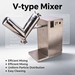 SS304 Stainless Steel Mini V-type Powder Mixing Machine 8L V Mixer Machine for <strong>Sugar</strong> Milk Herb Tea <strong>Ice</strong> <strong>Cream</strong> Powder Blending - Product Image 2