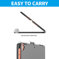 Coque avec clavier multi-touch pour iPad 9ème génération, rétroéclairage à 7 couleurs, rotatif à 360 ° pour iPad 8ème 7ème Air 3 Pro 10.5