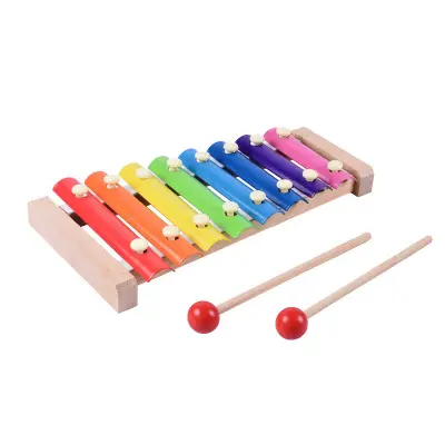 子供のための教育用パーカッション楽器おもちゃレインボーカラー木製木琴