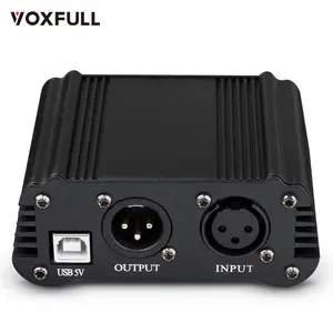 Voxfull BP-48U 새로운 도착 모델 48V 공급 팬텀 전원 USB 인터페이스 콘덴서 스튜디오 마이크