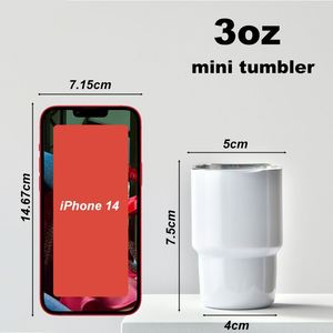 Vaso Térmico Mini de 2oz al por Mayor, Vaso de Chupito en Blanco, Vaso para Coche Personalizable con Tapa, Vaso de Vino Aislado - Product Image 2