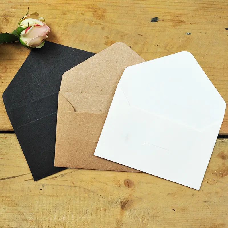 Custom Kraft paper brown Manufacturers Colorful Custom Made Different Mini Size Small Envelopes