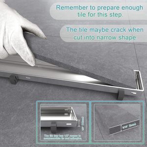 Moderno 304 in acciaio inox <span class=keywords><strong>scarico</strong></span> lineare doccia PVC flangia amovibile Hair Catcher bagno lavello inserto piastrelle piano <span class=keywords><strong>scarico</strong></span> griglia - Product Image 6