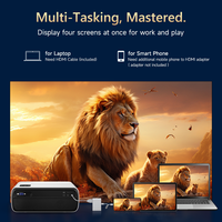 Proyector Inteligente 4K de Última Generación con Alto Brillo de 1600 ANSI Lúmenes, Sonido HIFI Estéreo, Enfoque Automático Keystone Rápido, Integrado, para Pedidos al por Mayor