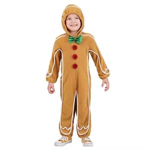 Kerstkostuum voor kinderen met capuchon, peperkoek-cosplaykostuum voor jongens - Product Image 1