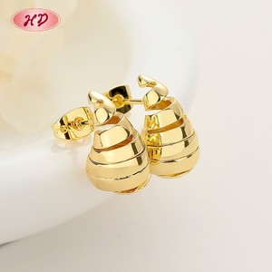 All'ingrosso orecchini <span class=keywords><strong>Bottega</strong></span> zirconi da donna placcato oro 18K orecchini a goccia d'acqua per donna - Product Image 1