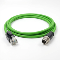 Cable Ethernet Industrial M12 a RJ45 |   Cable de Bus de Campo Profinet Codificado X de 8 Pines para PLC, Robot, Servoaccionamiento (PUR/PVC de Alta Flexibilidad)